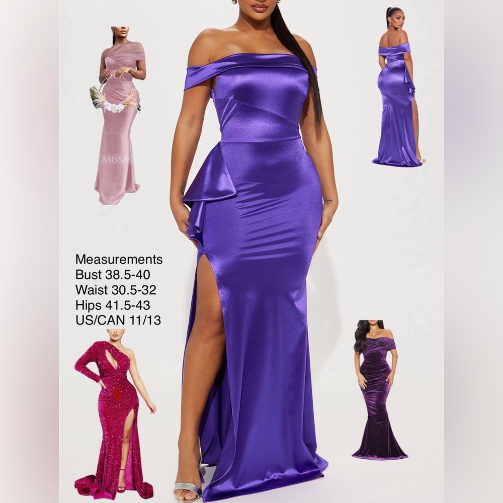 Bridesmaid, formal/evening gowns, prom or homecoming. Size L, XL, and 1X